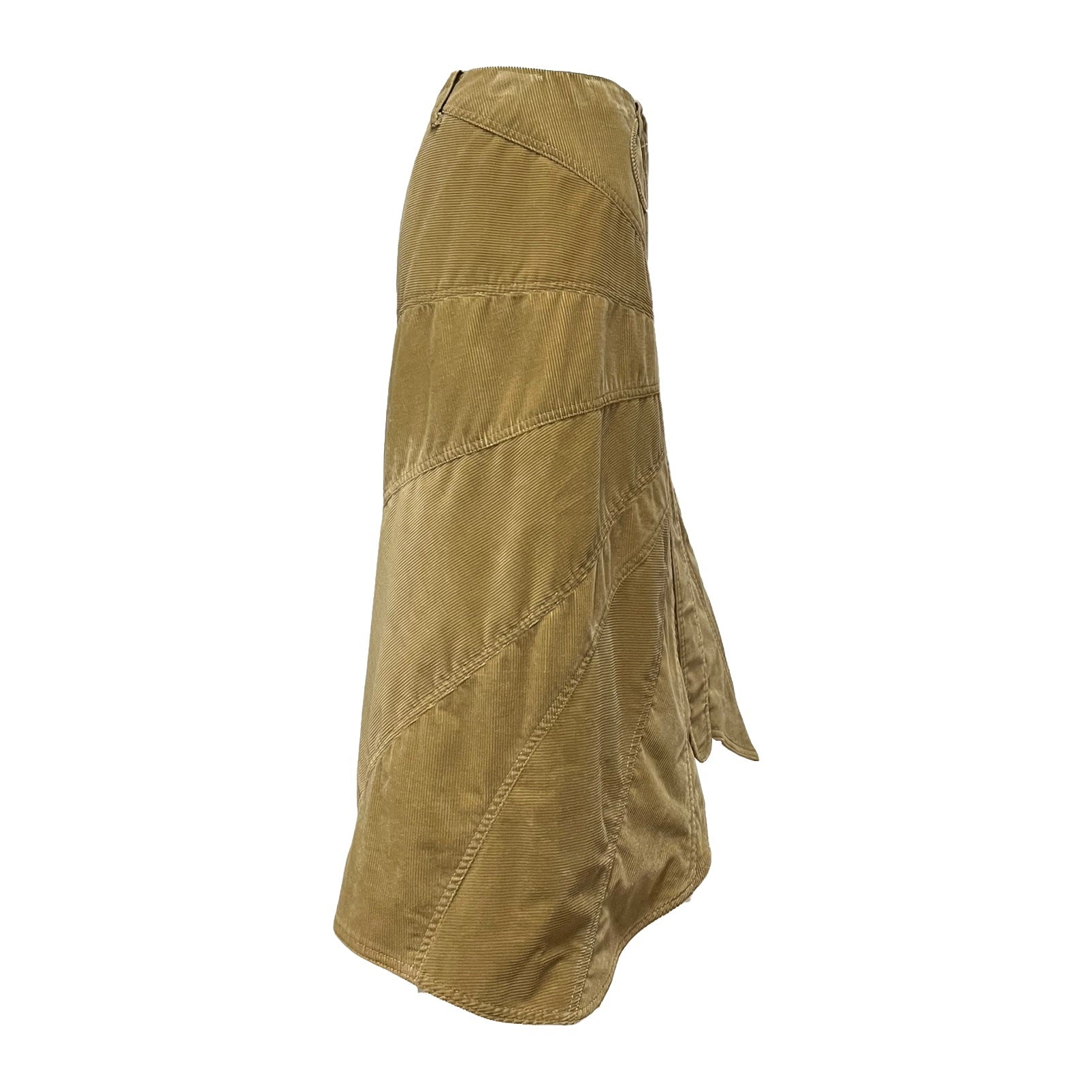 DOLCE&GABBANA Fall Winter 2002 Butterfly Patchwork Corduroy Midi Skirt - 3