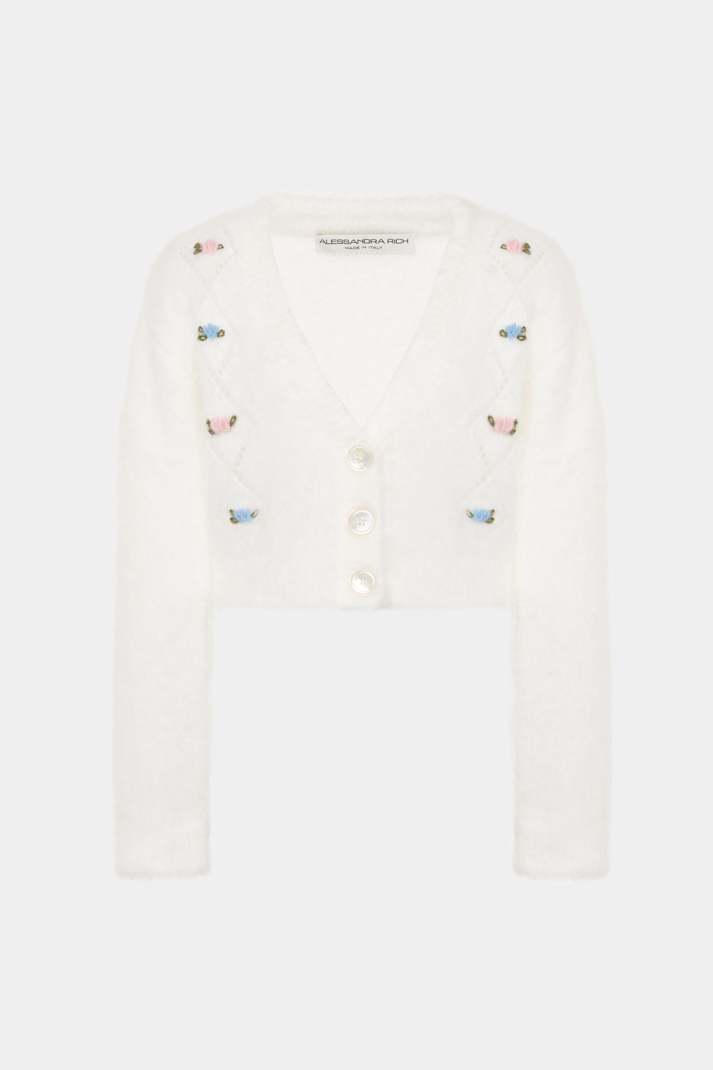 CARDED MOHAIR CARDIGAN - 1