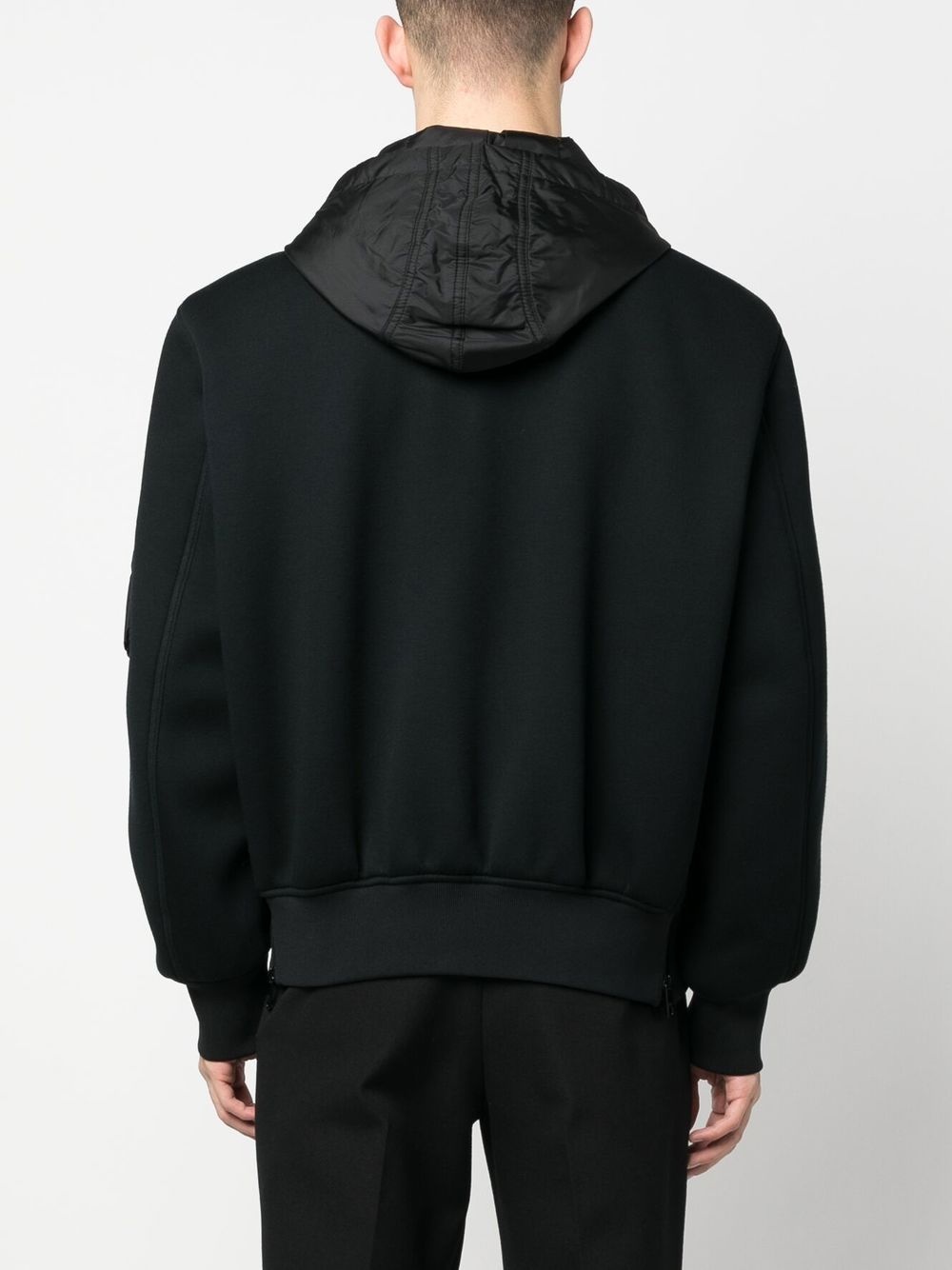 detachable-hood zipped jacket - 4