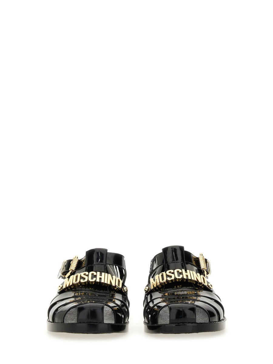 Moschino Women "Jelly" Sandal With Lettering Logo - 4