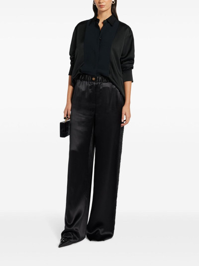 VERSACE wide-leg silk trousers outlook