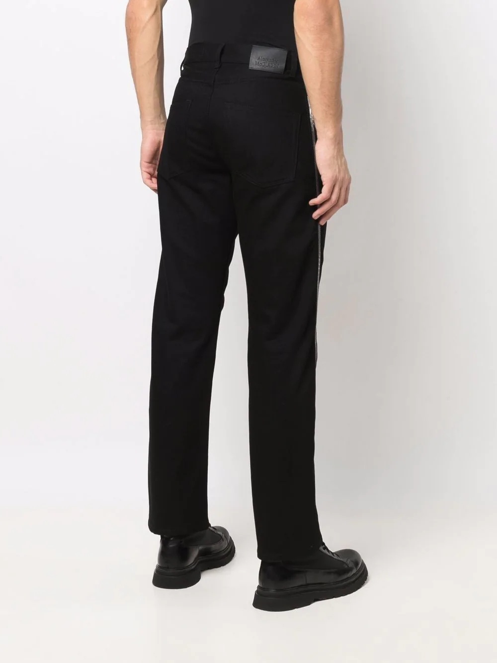 mid-rise straight-leg trousers - 4