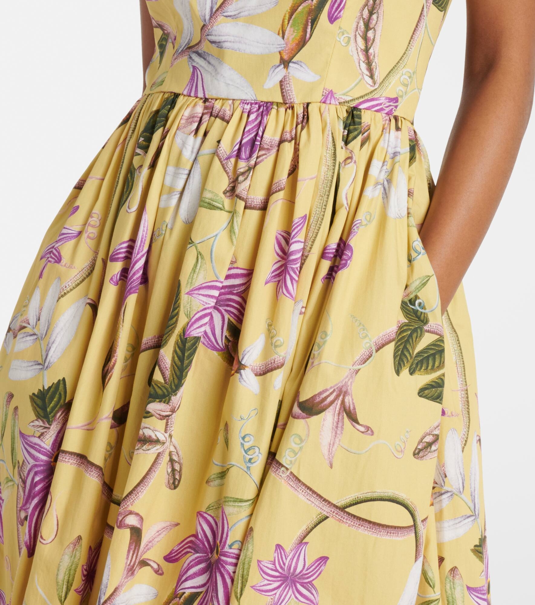 Espliego floral cotton poplin maxi dress - 5