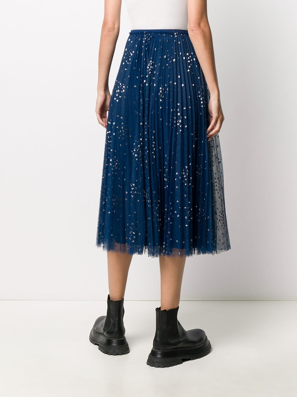 glitter detail pleated skirt - 4