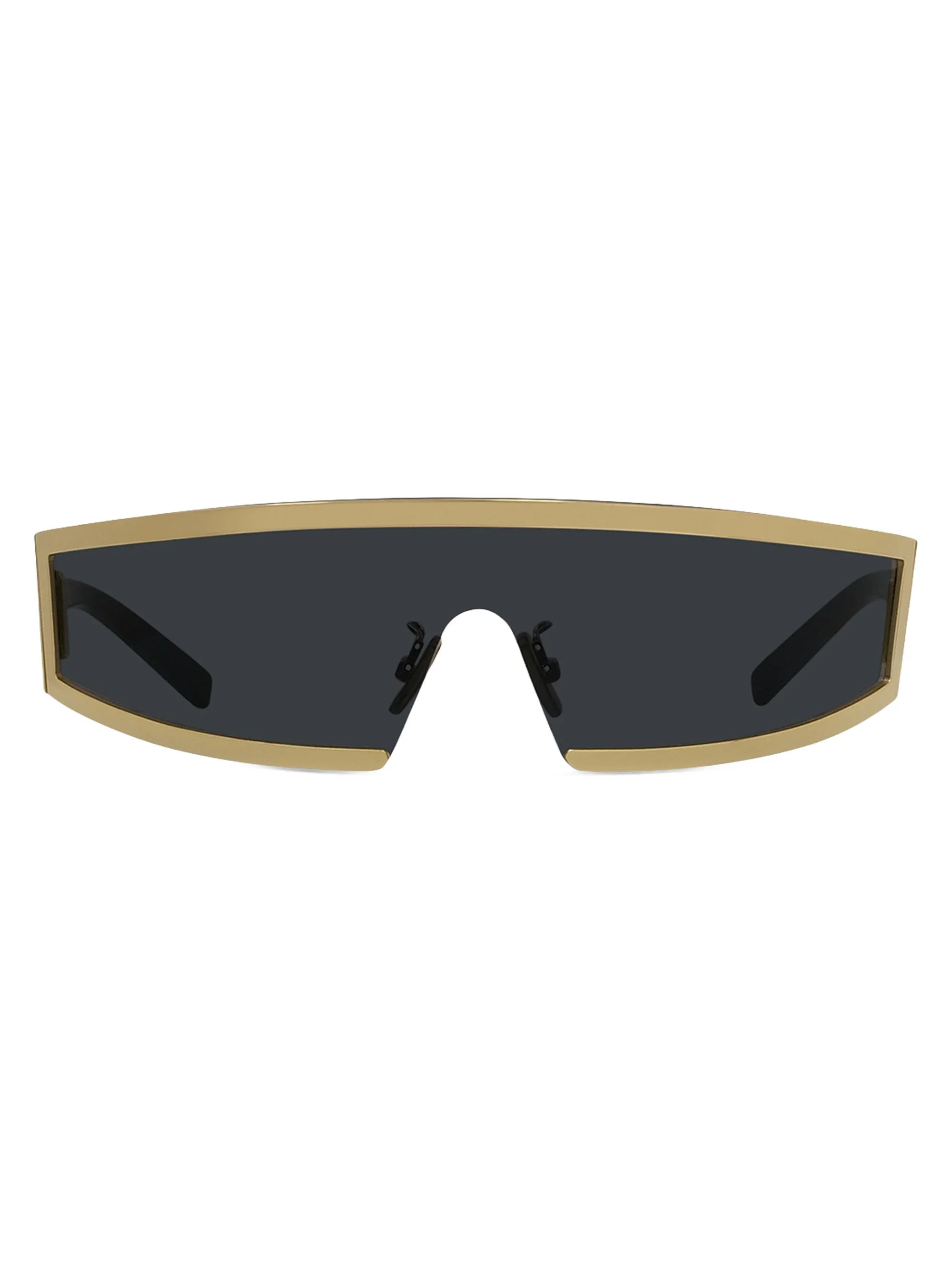 Women's Square Mask Sunglasses - Gold Smoke - 1