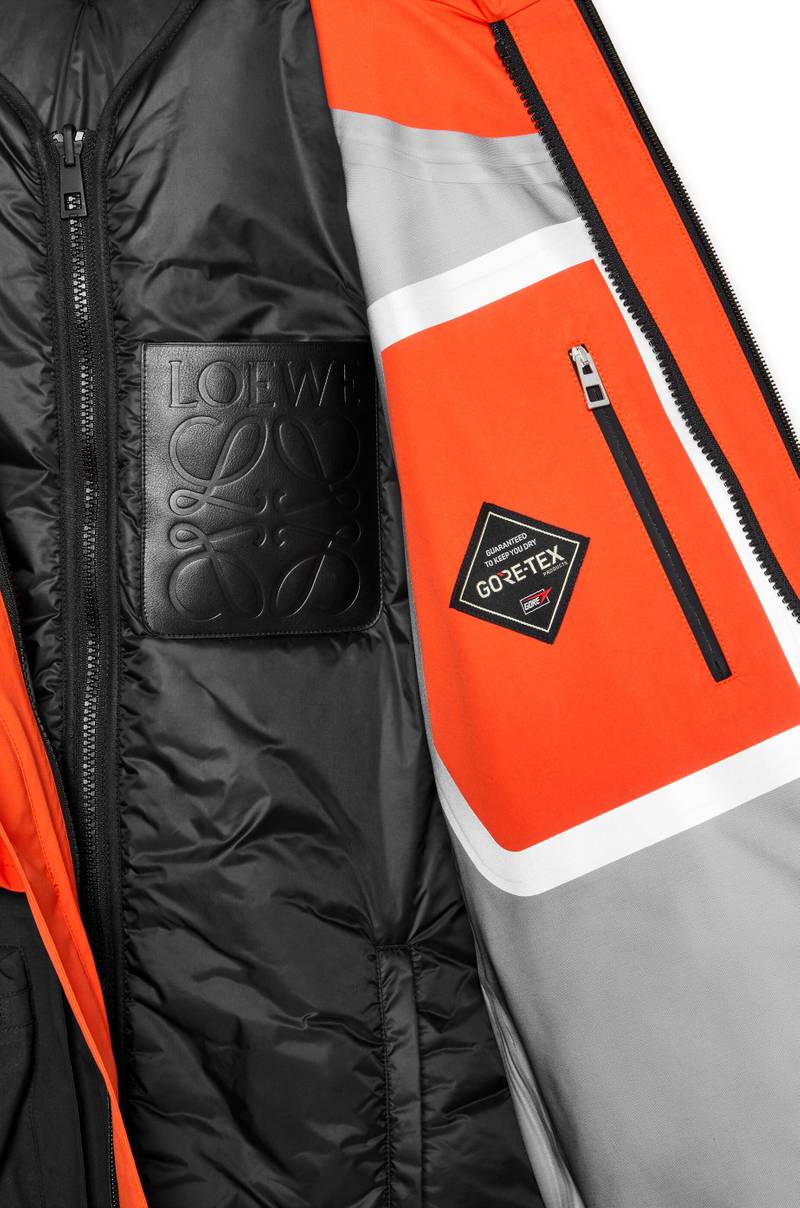 Belted parka in polyamide 3