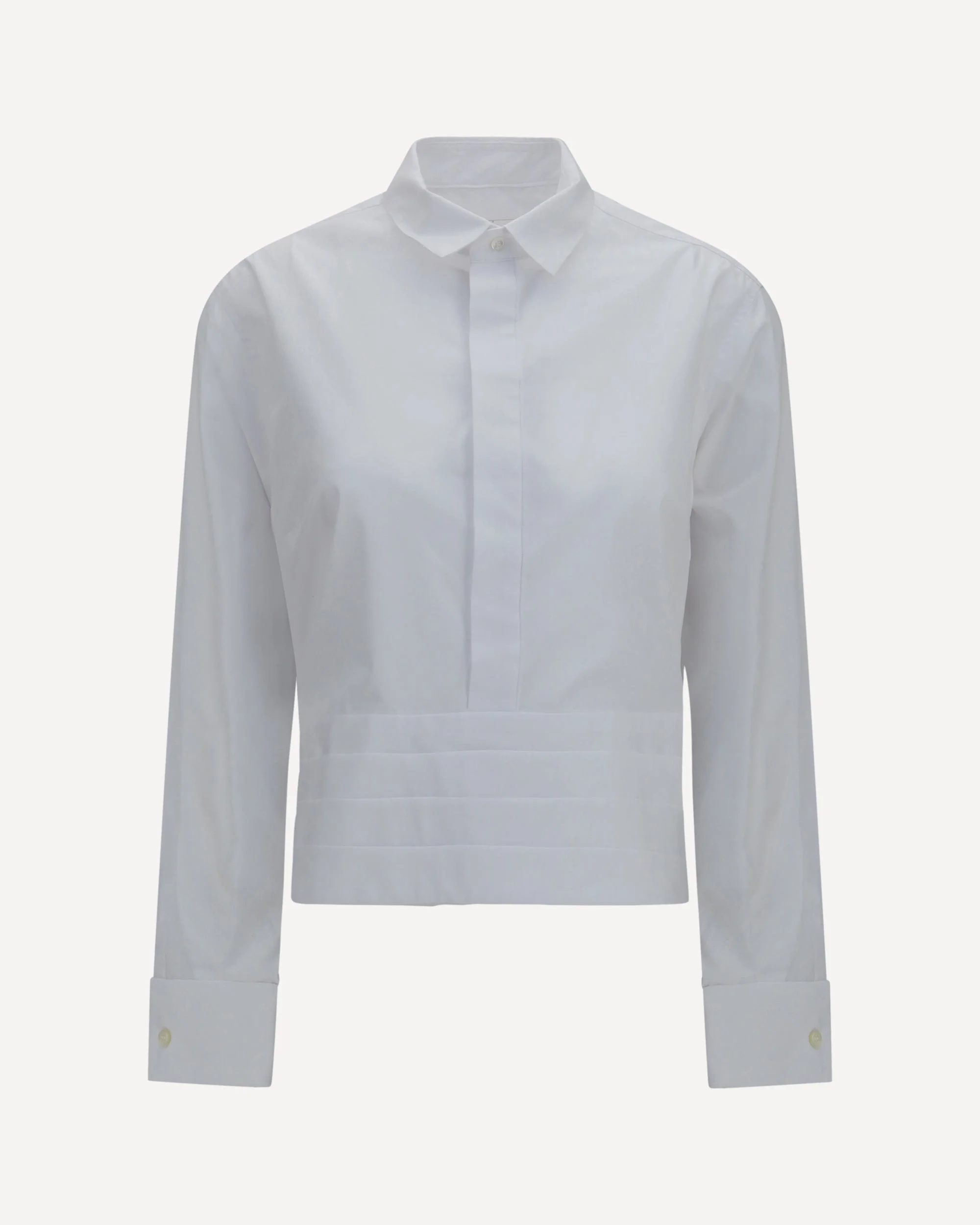Cotton poplin Shirt with belt - 1