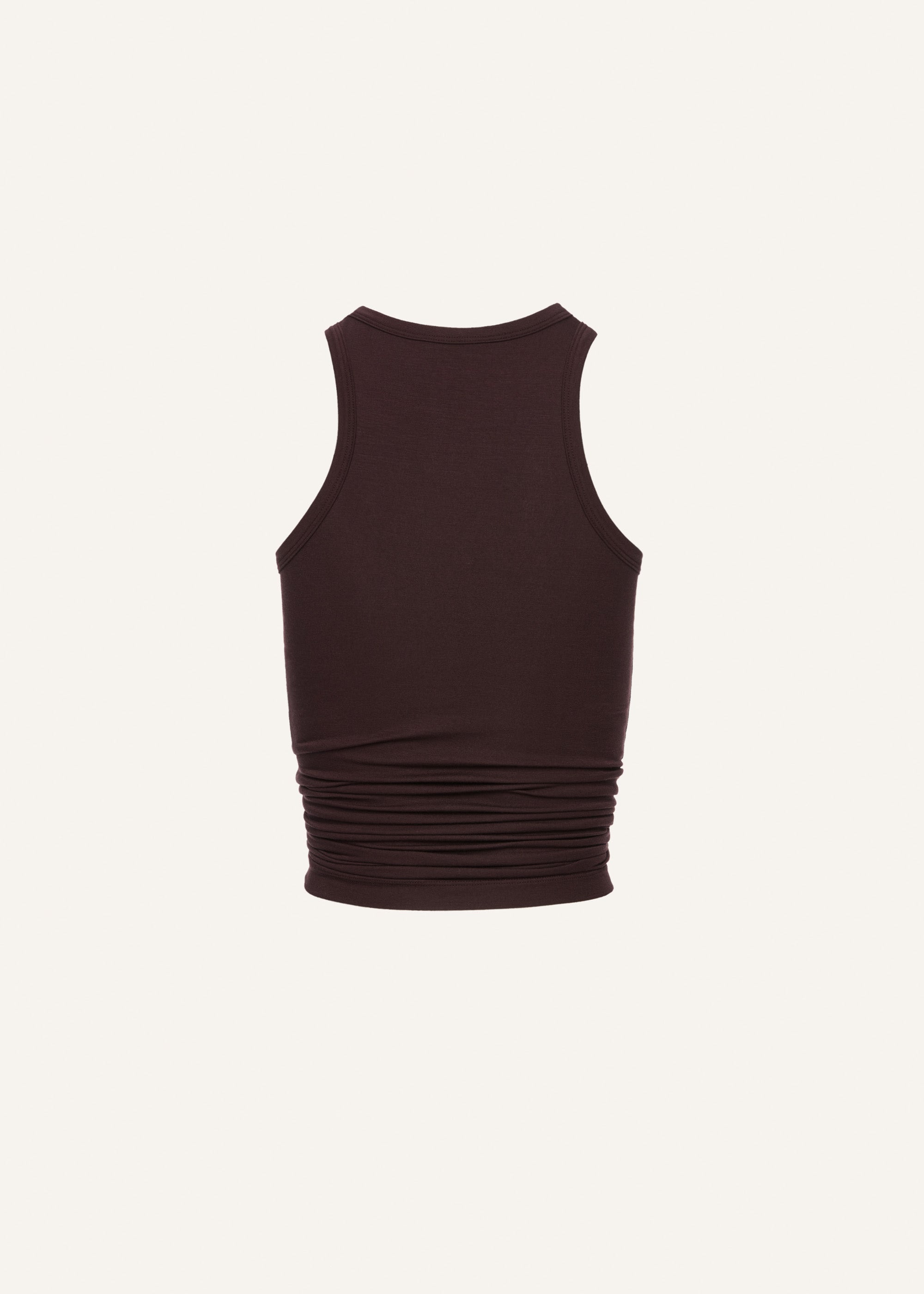 Knotted tank top in brown - 2