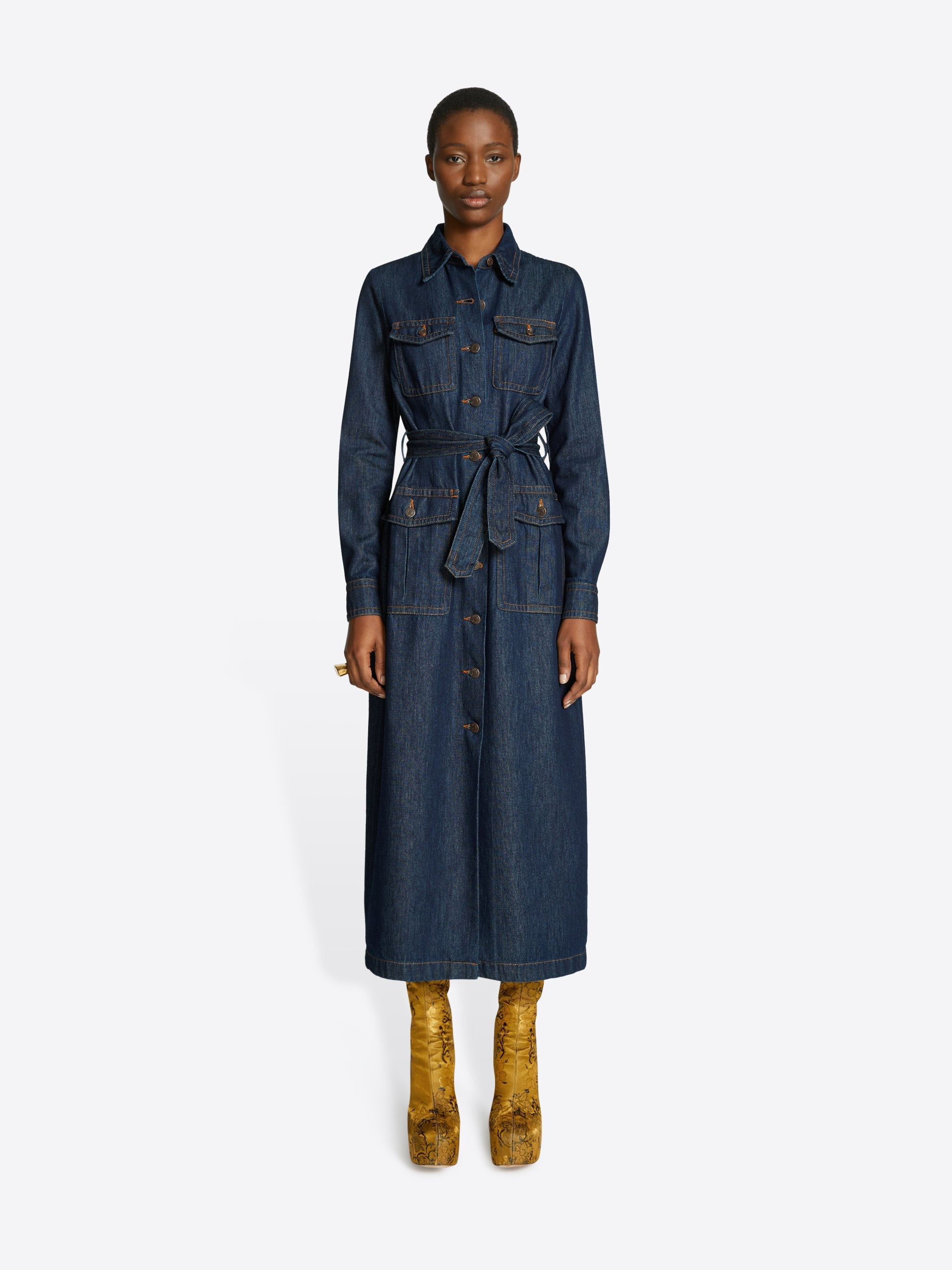 DENIM SHIRT DRESS - 2