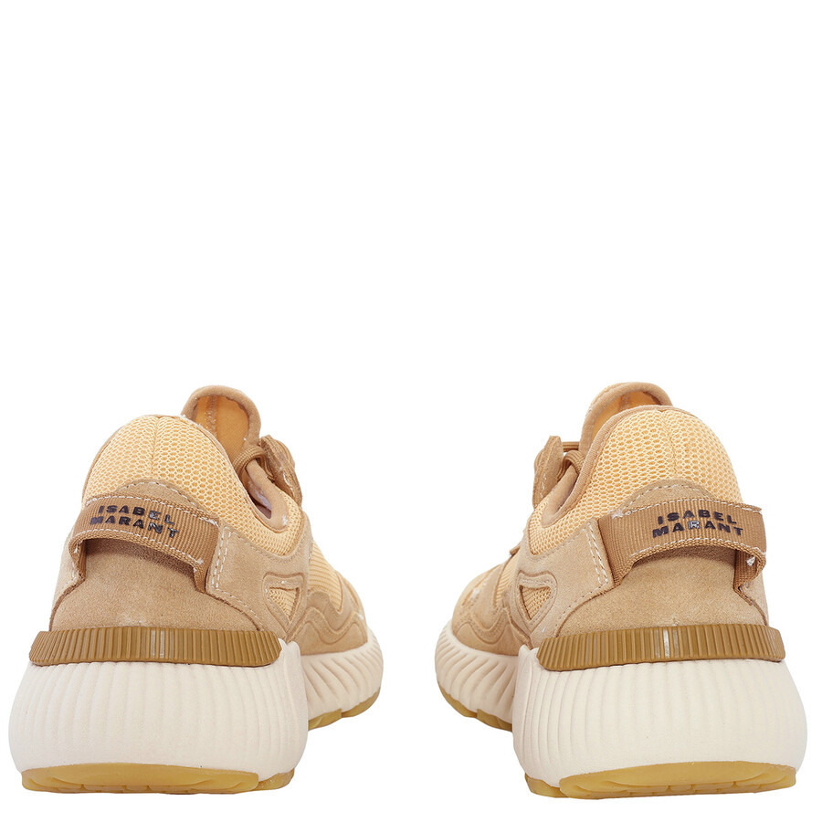 Isabel Marant Ewie Sporty Leather Sneakers - Ochre - 4