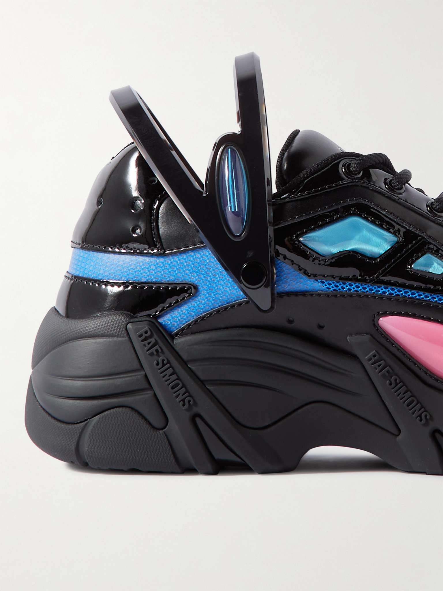 Cylon-21 Rubber-Trimmed Leather and Mesh Sneakers - 6
