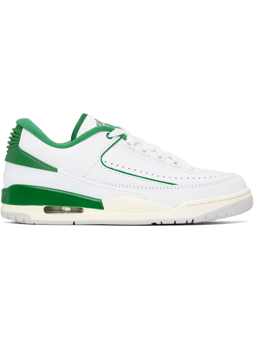 White & Green Jordan 2/3 Sneakers - 1