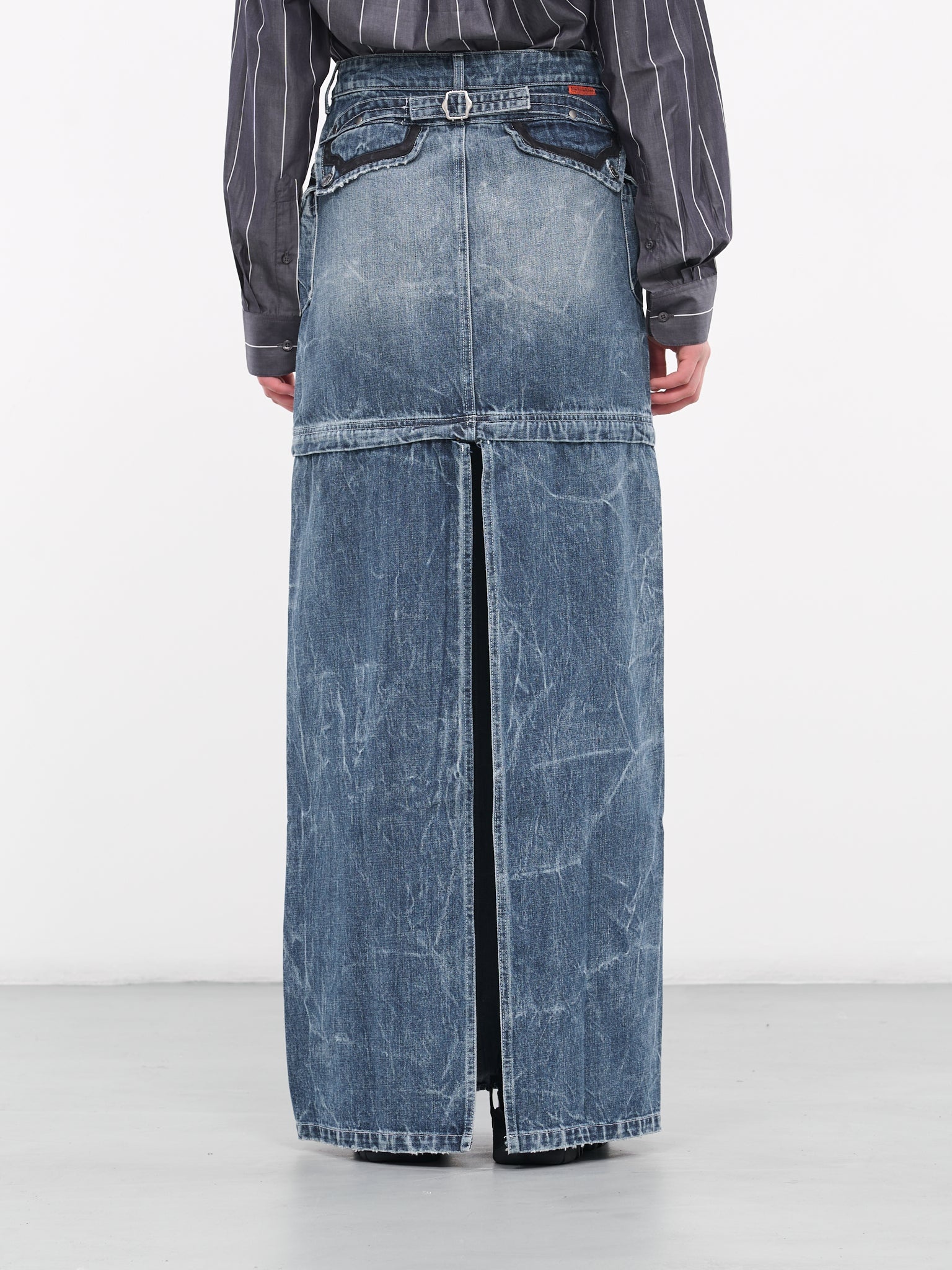 Zip-Off Denim Skirt - 3