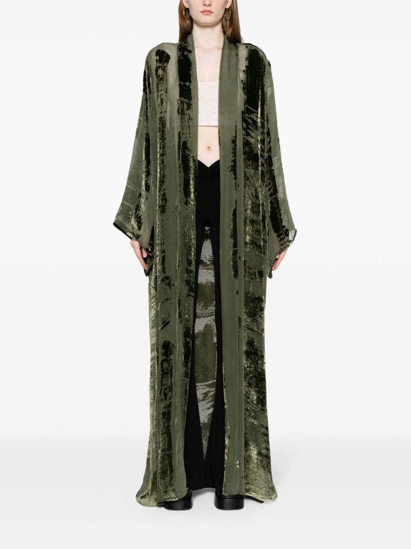Roberto Cavalli panelled velvet robe coat outlook