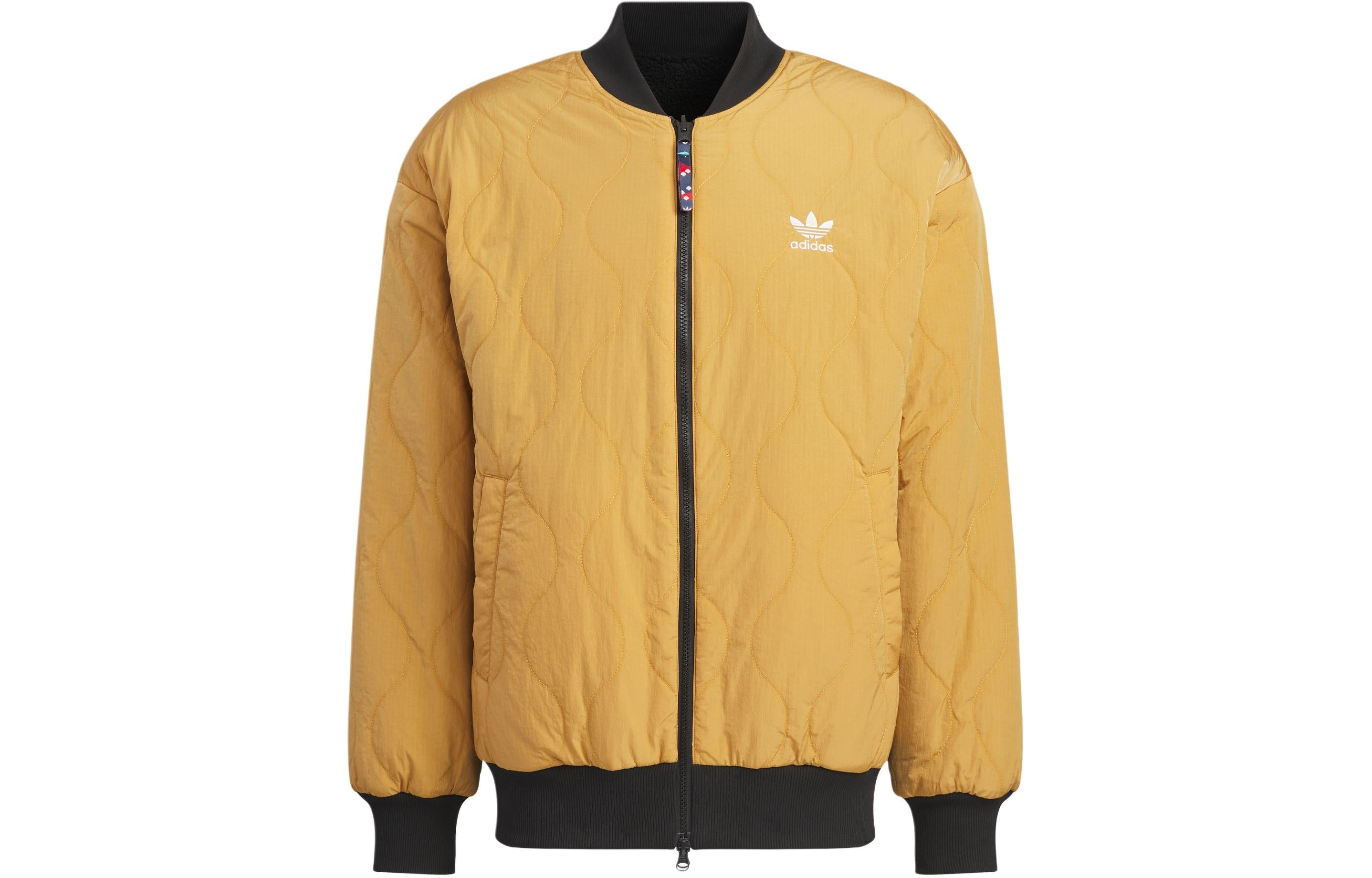 adidas Originals X Feifei Ruan Reversible Sherpa Bomber Asia Sizing 'Black Yellow' IX4215 - 3