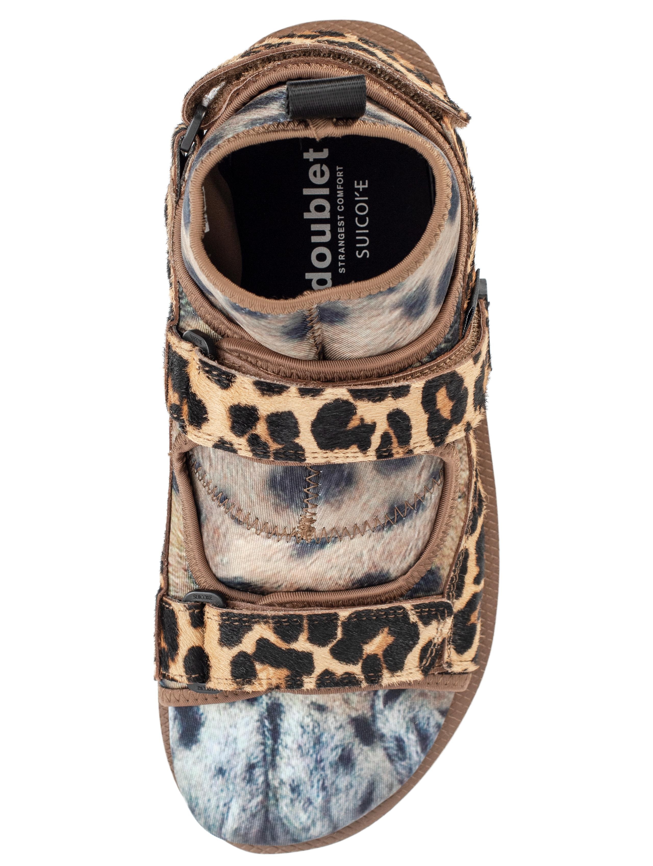 DOUBLET X SUICOKE ANIMAL FOOT LEOPARD SANDALS - 2