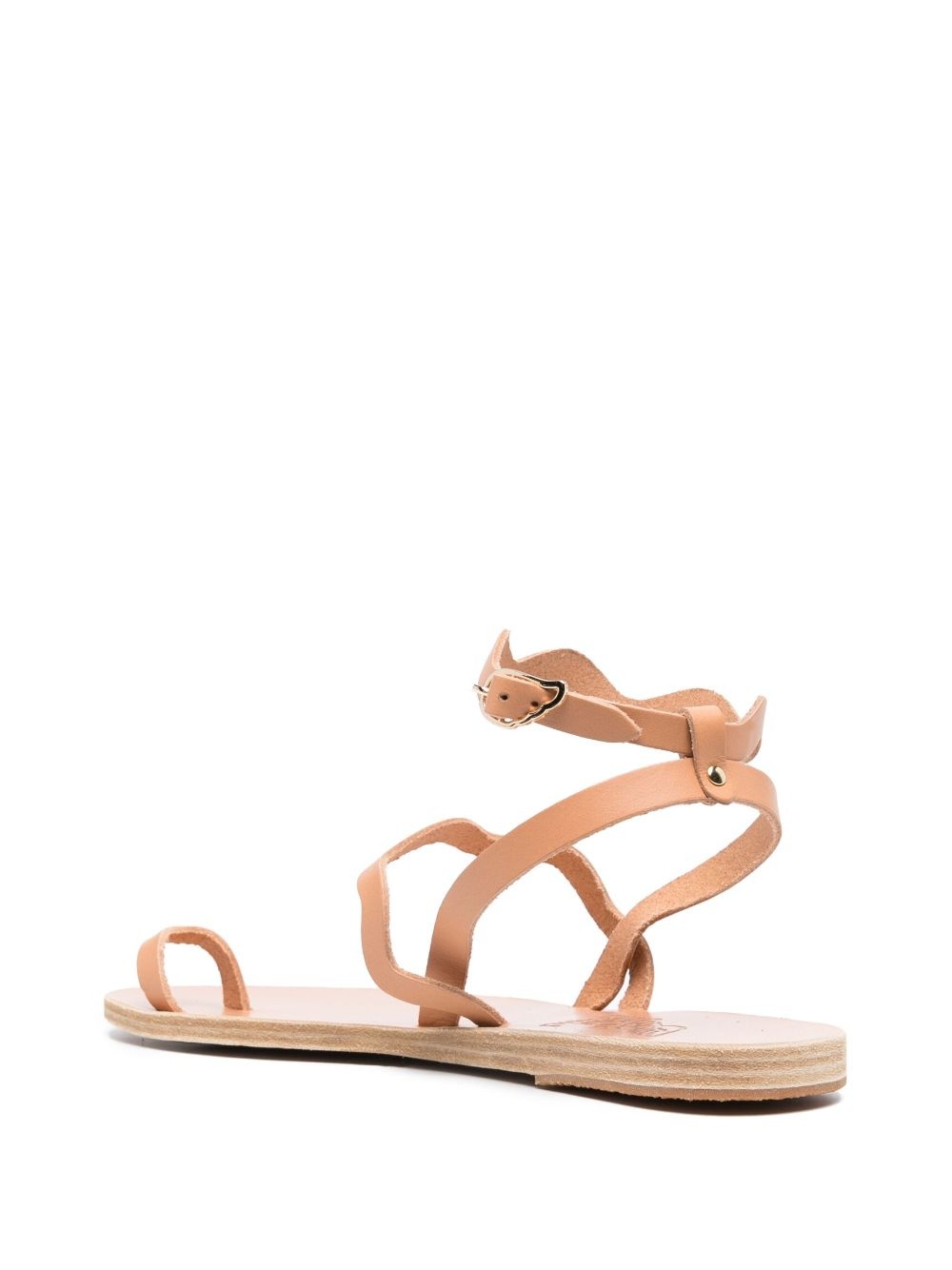 Elounda flat leather sandals - 3