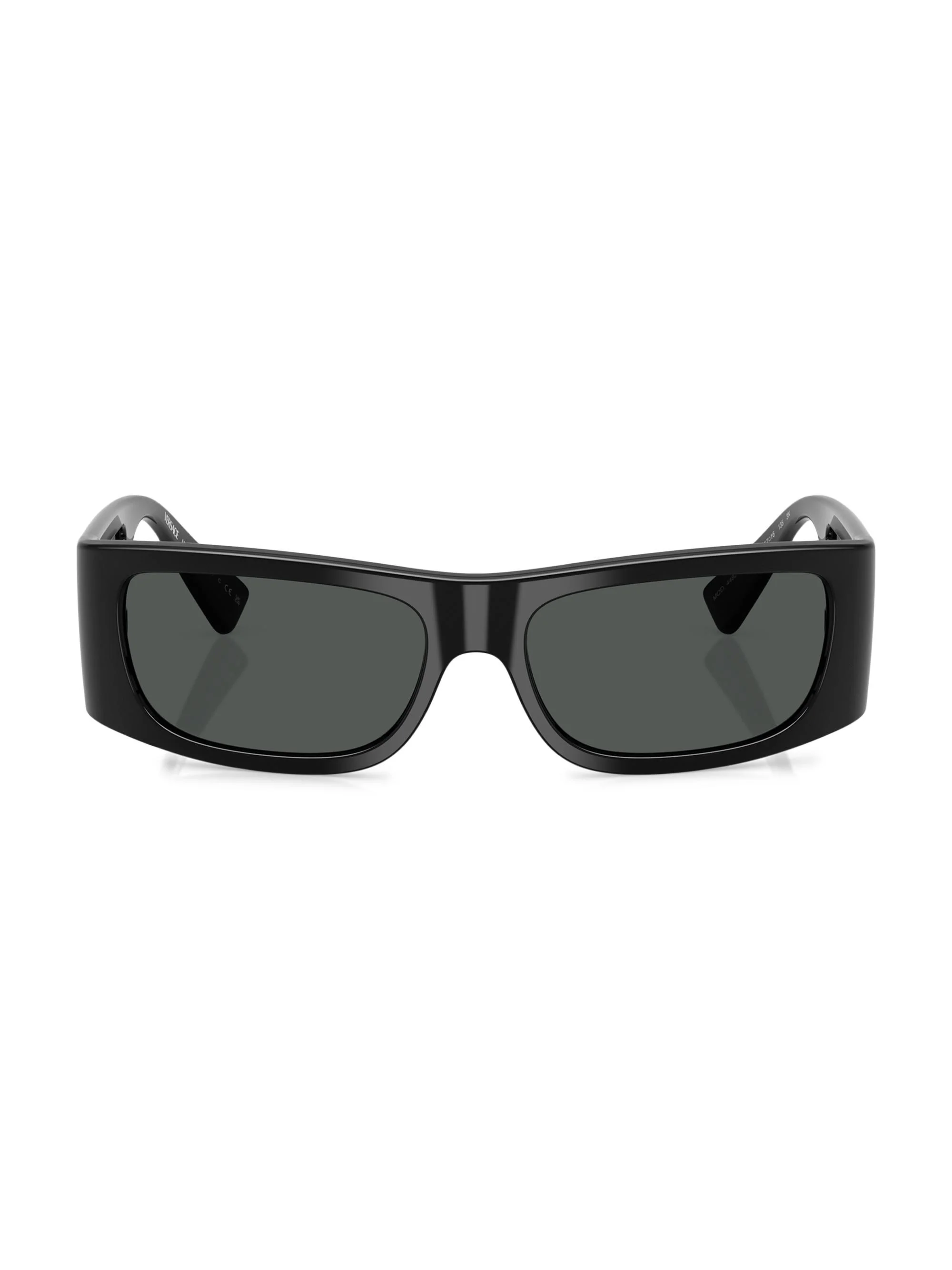 Men's 57MM Pillow Sunglasses - Black - 1