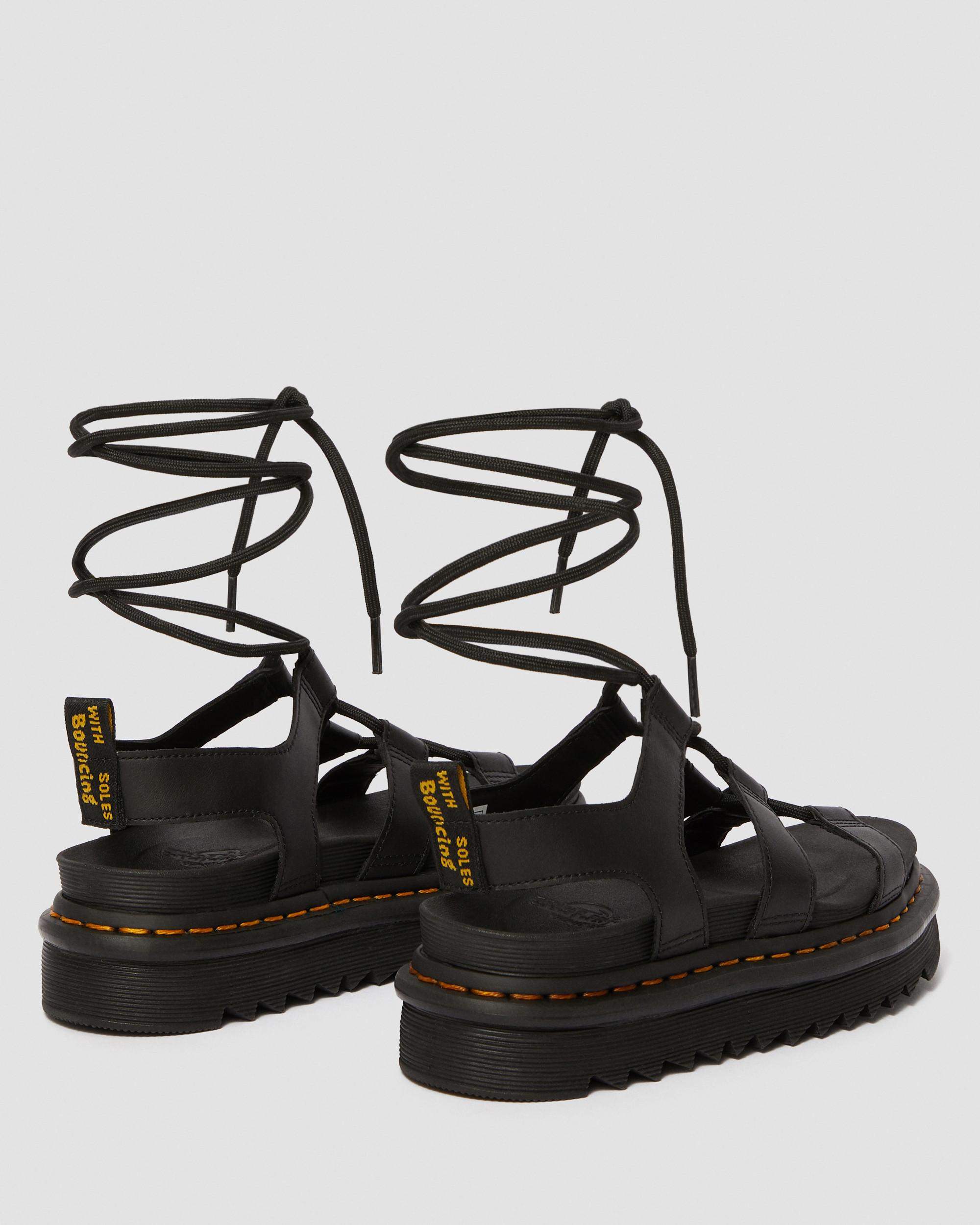Nartilla Women's Leather Gladiator Sandals - 6