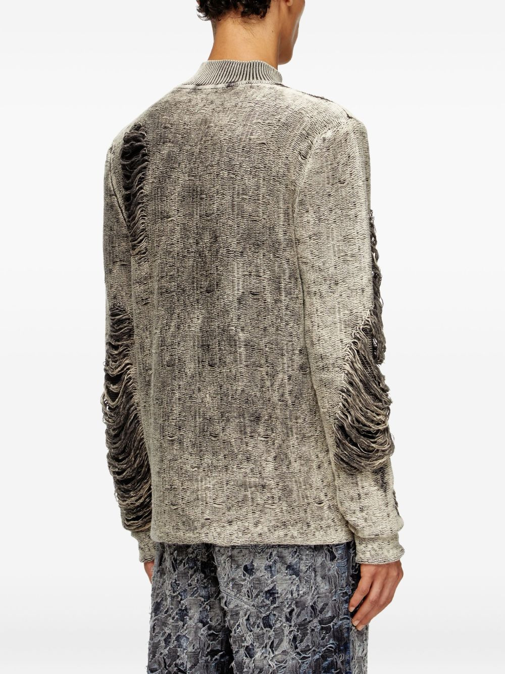 K-Fjordi frayed mock-neck sweater - 4