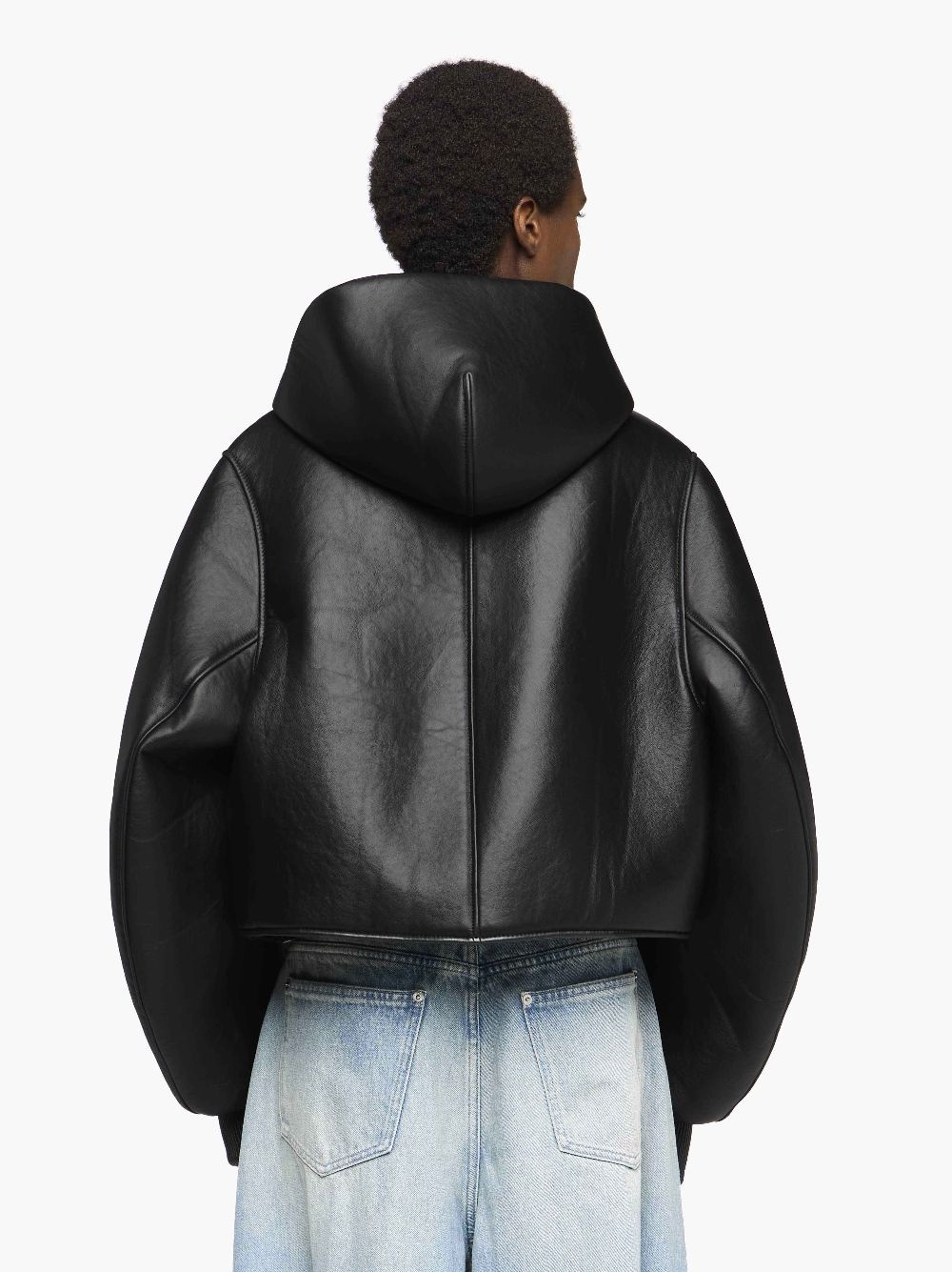 CROPPED HOODED BLOUSON JACKET - 3