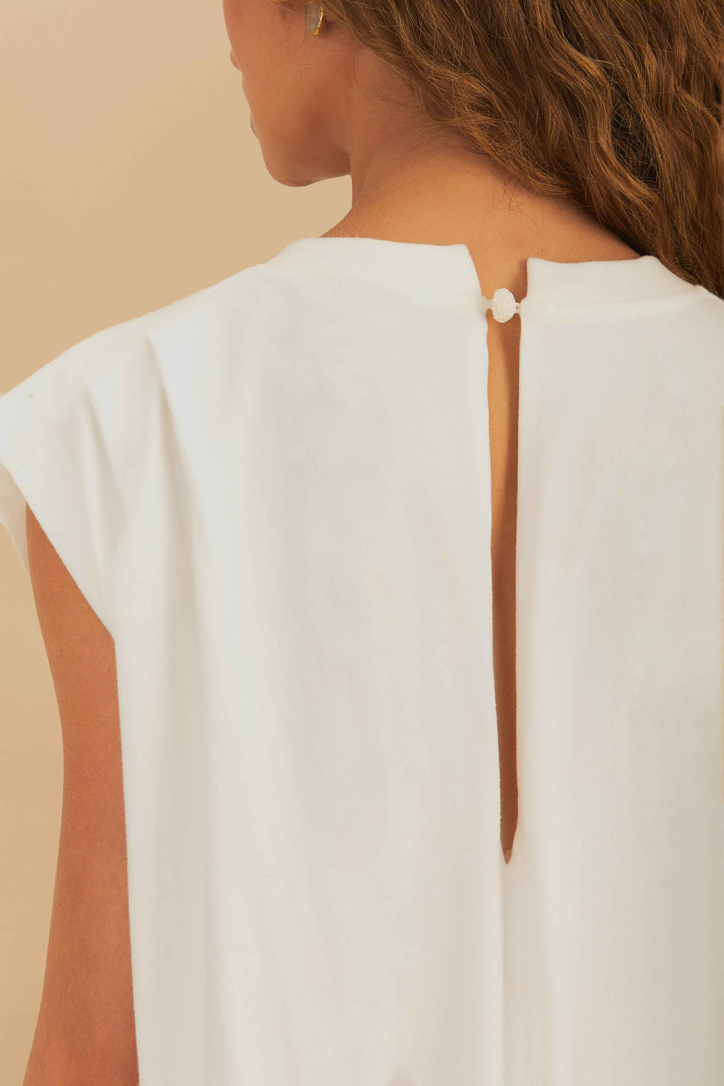 Off-White Rio Sleeveless Organic Cotton Jumpsuit - 4