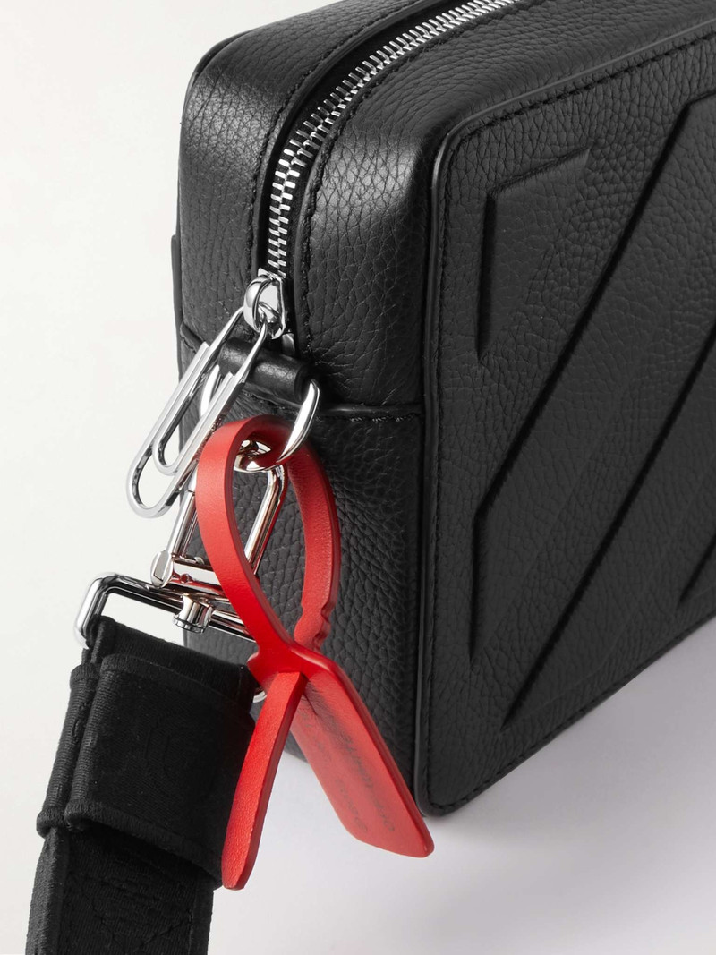 Binder Logo-Print Embossed Full-Grain Leather Messenger Bag 5