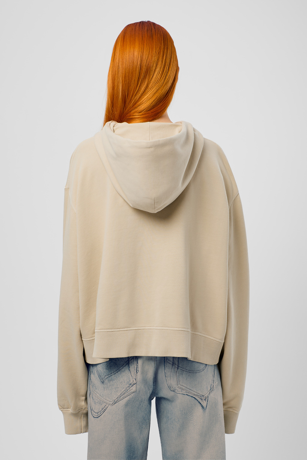 Beige Cotton Hoodie - 3