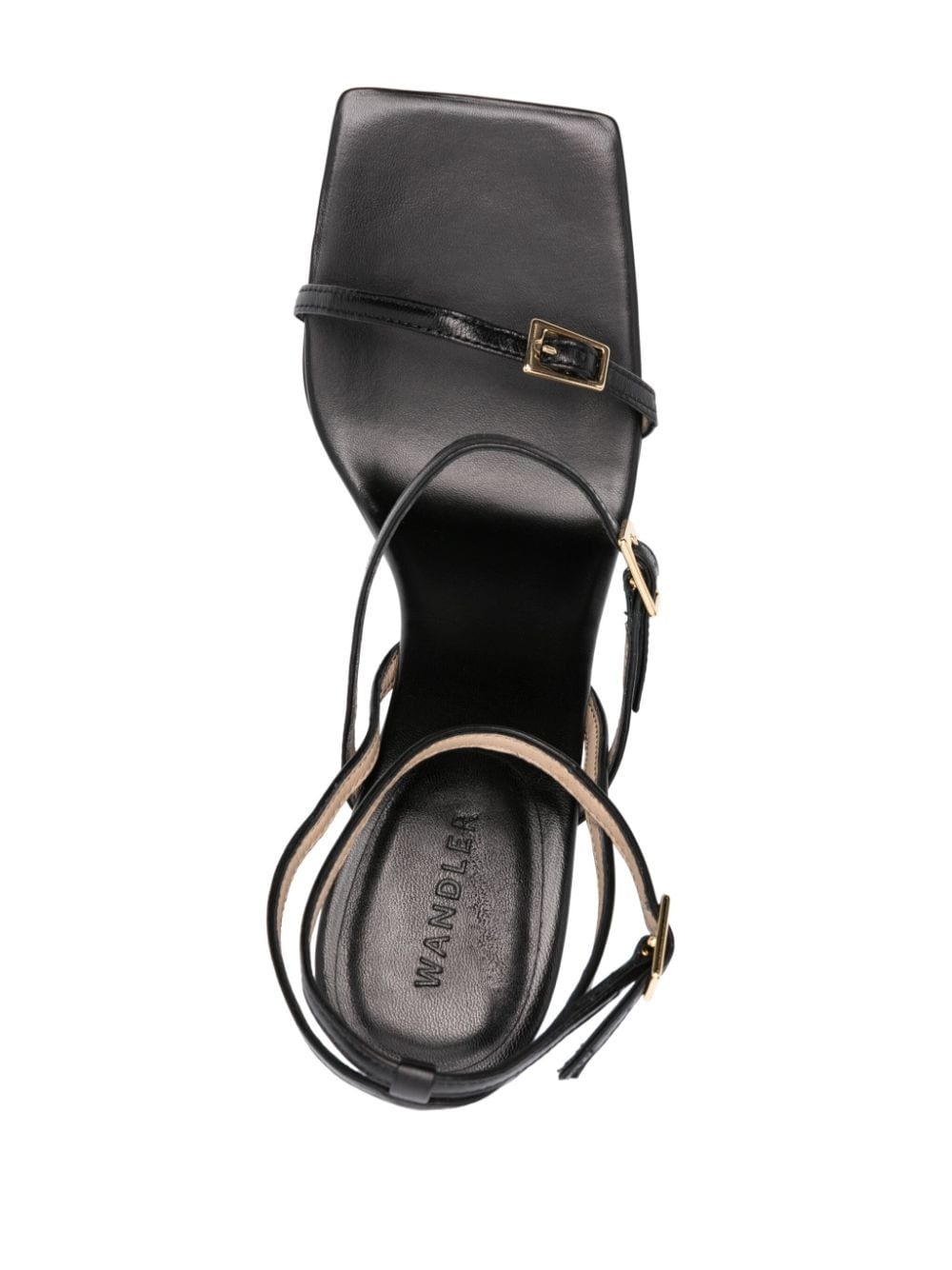 95mm wedge leather sandals - 4