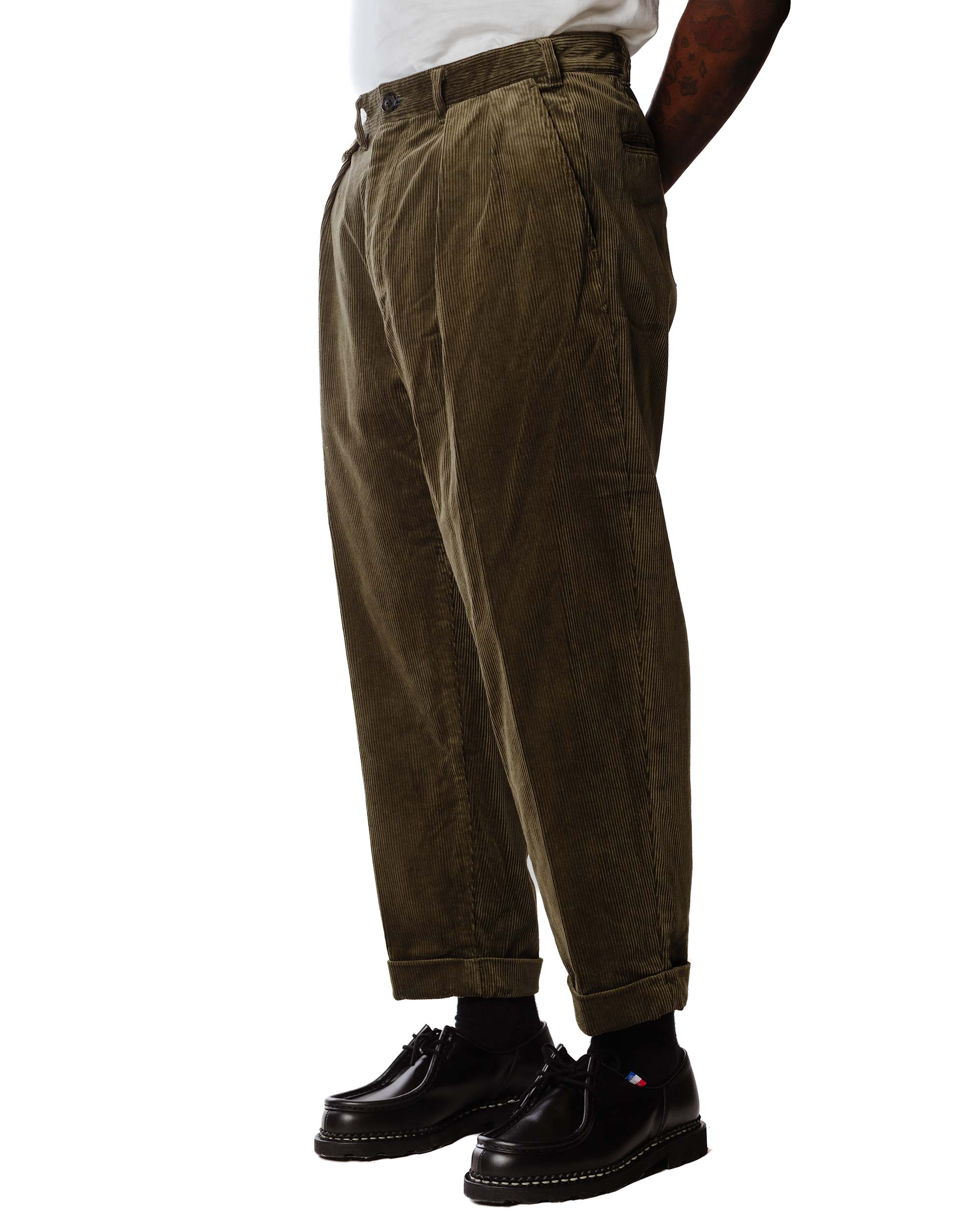 2Pleats Corduroy Dark Green - 2