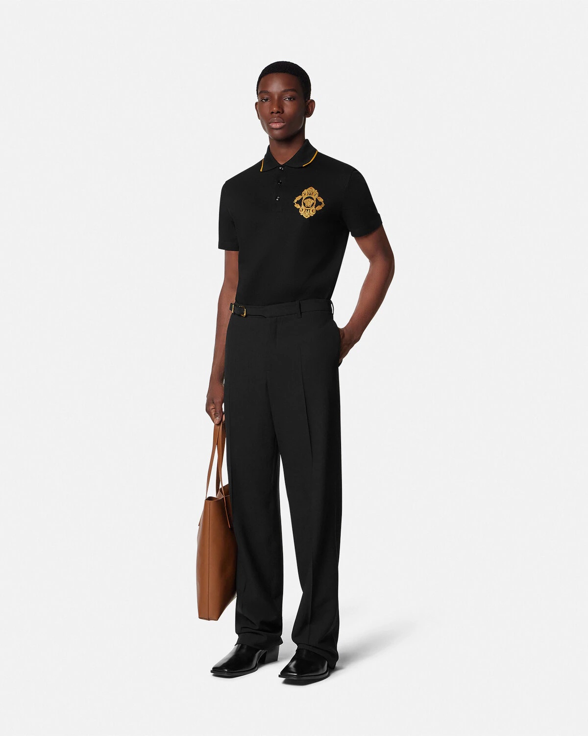 Embroidered Architectural Baroque Polo Shirt - 2