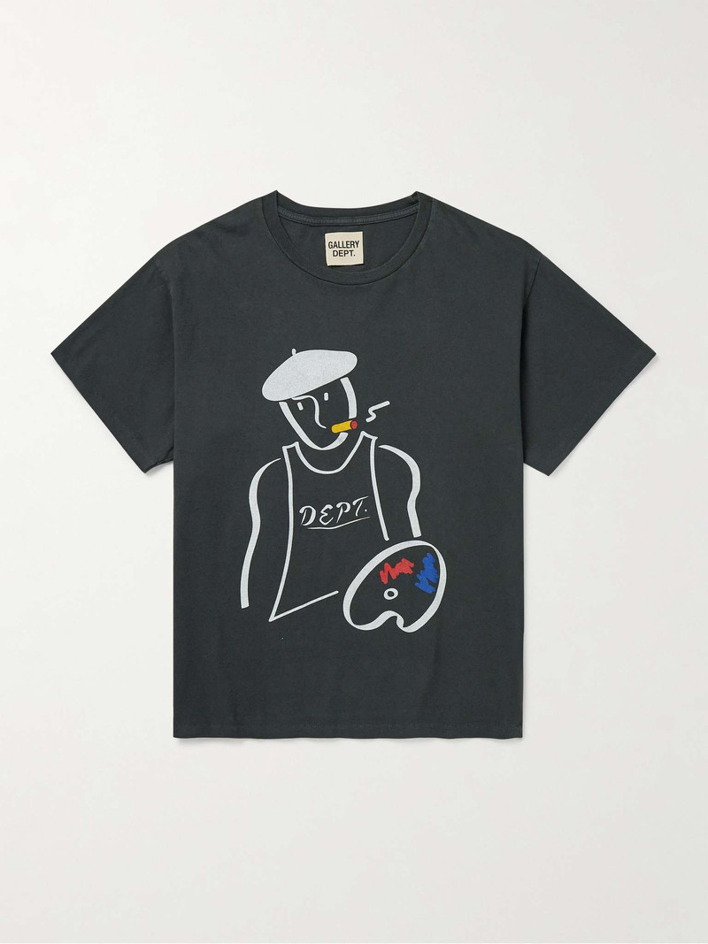 Glittered Logo-Print Cotton-Jersey T-Shirt 1