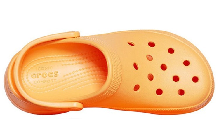 (WMNS) Crocs Classic Clog Retro Crocs Thick Sole Orange Small Whale Sandals 206302-801 - 5