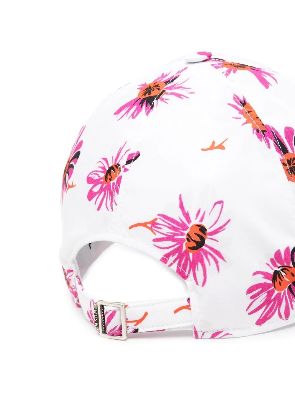 floral-print embroidered-logo cap - 2