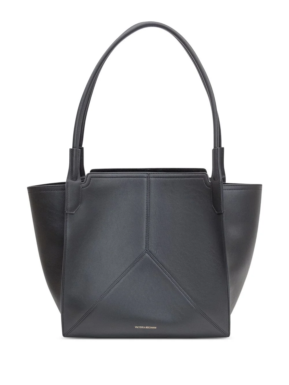 panelled leather tote bag - 1