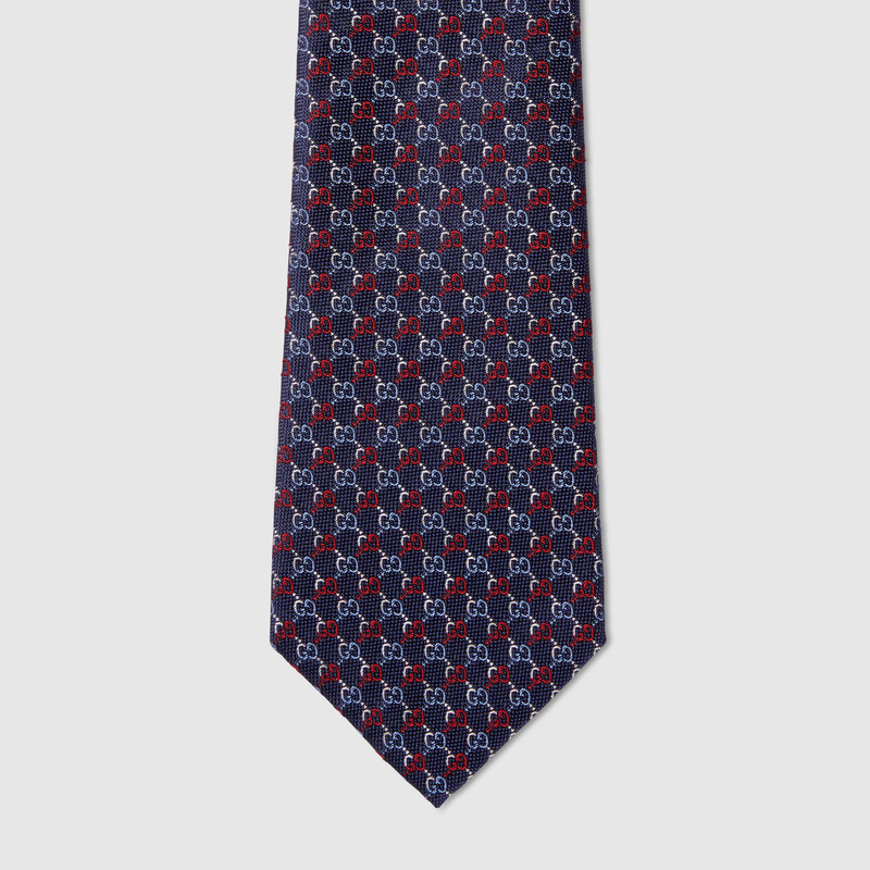 GUCCI GG silk jacquard tie outlook