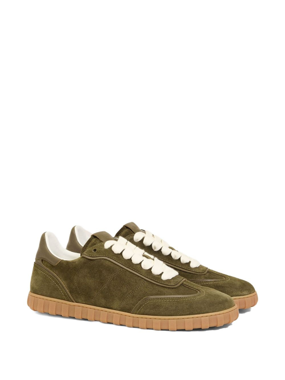 suede lace-up sneakers - 2