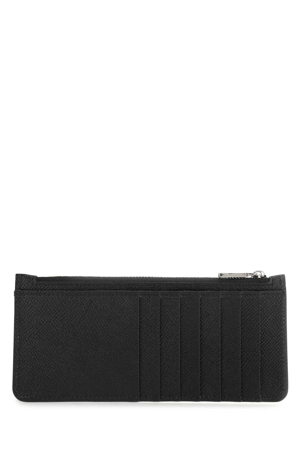 Dolce & Gabbana Men Black Leather Card Holder - 3