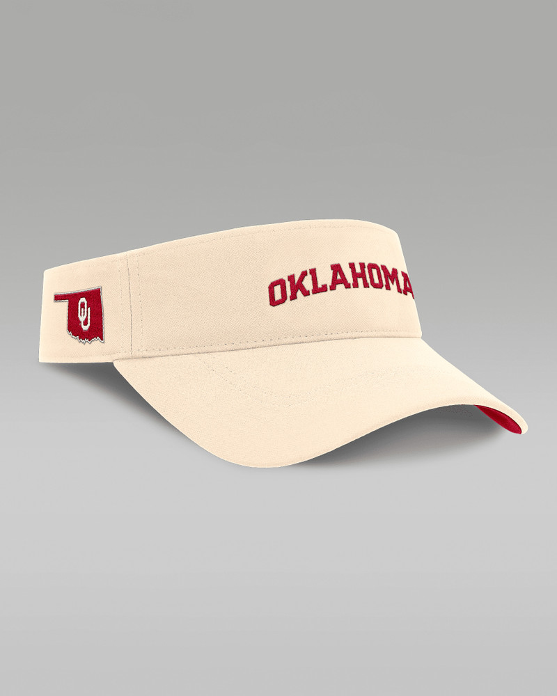 Jordan Oklahoma Sooners Primetime Ace Men's Jordan Brand Dri-FIT College Adjustable Visor outlook