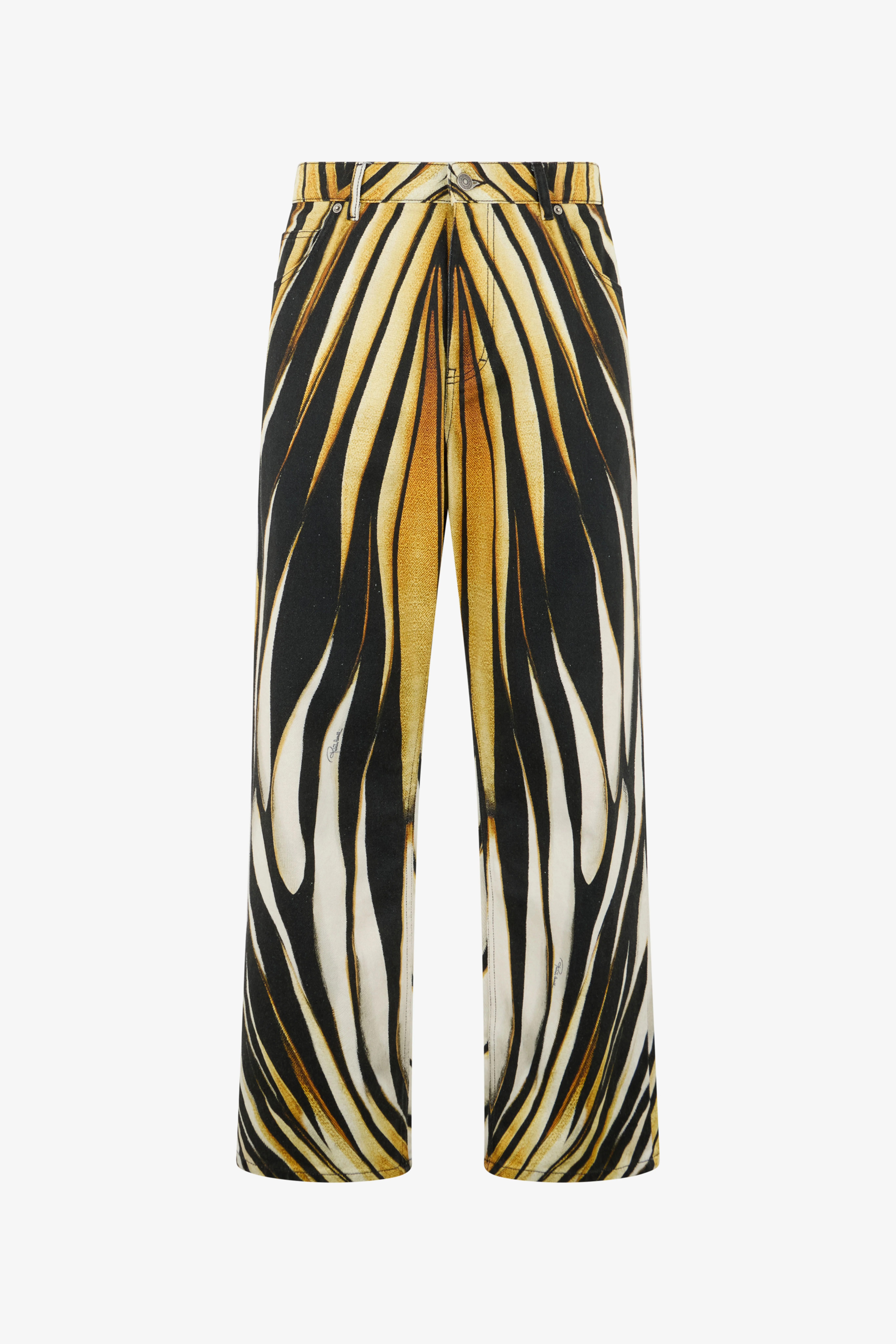 Ray of Gold Print Jeans - 1