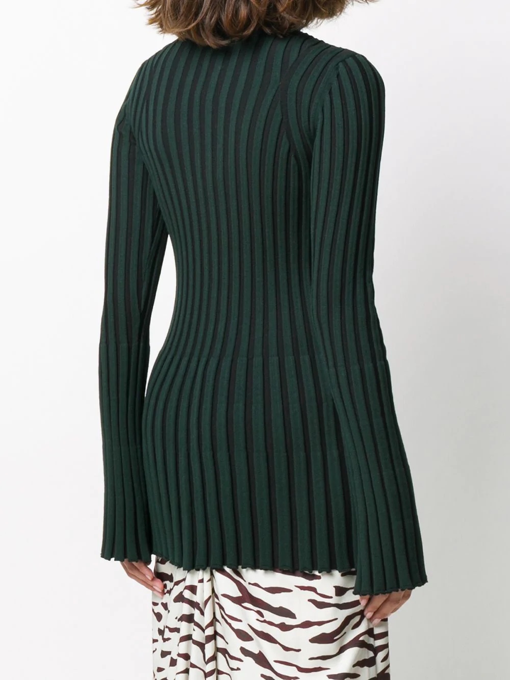 ribbed high neck jumper - 4