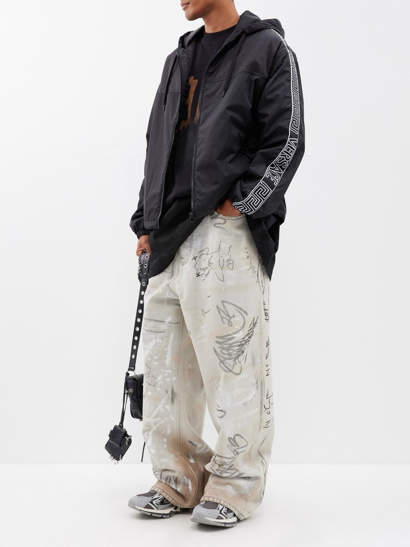 BALENCIAGA Oversized Logo-Print Cotton-Jersey T-Shirt