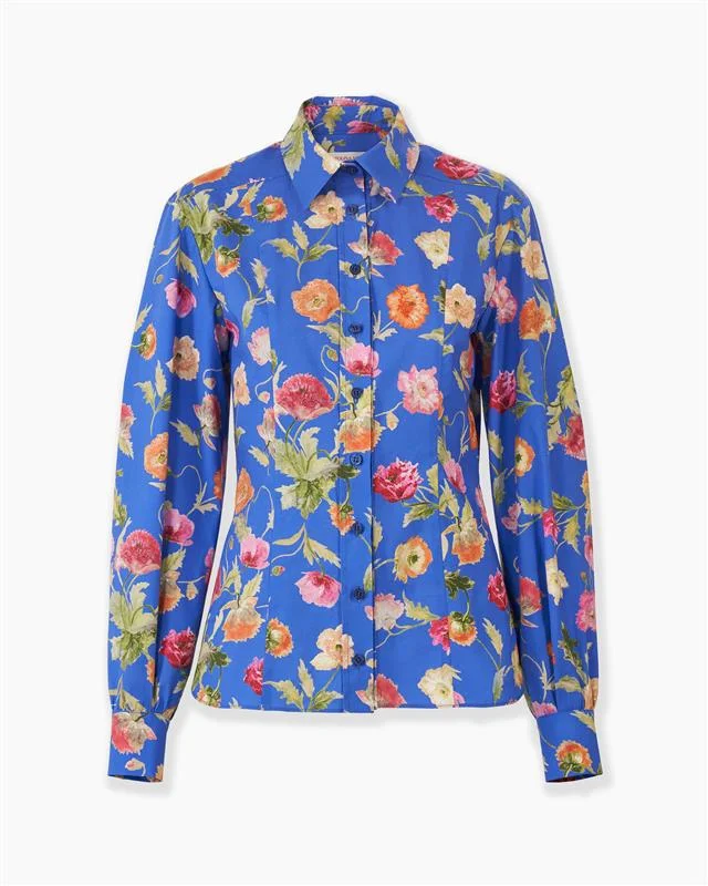 Poppy-Print Shirt - 1