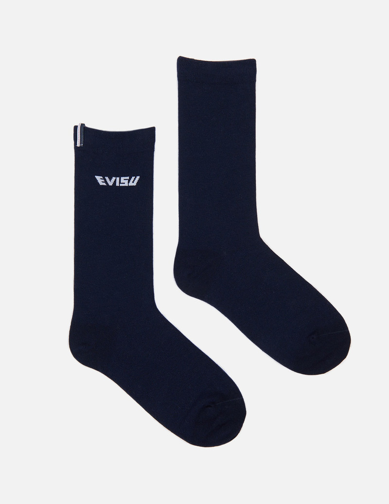 EVISU LOGO JACQUARD LONG SOCKS outlook