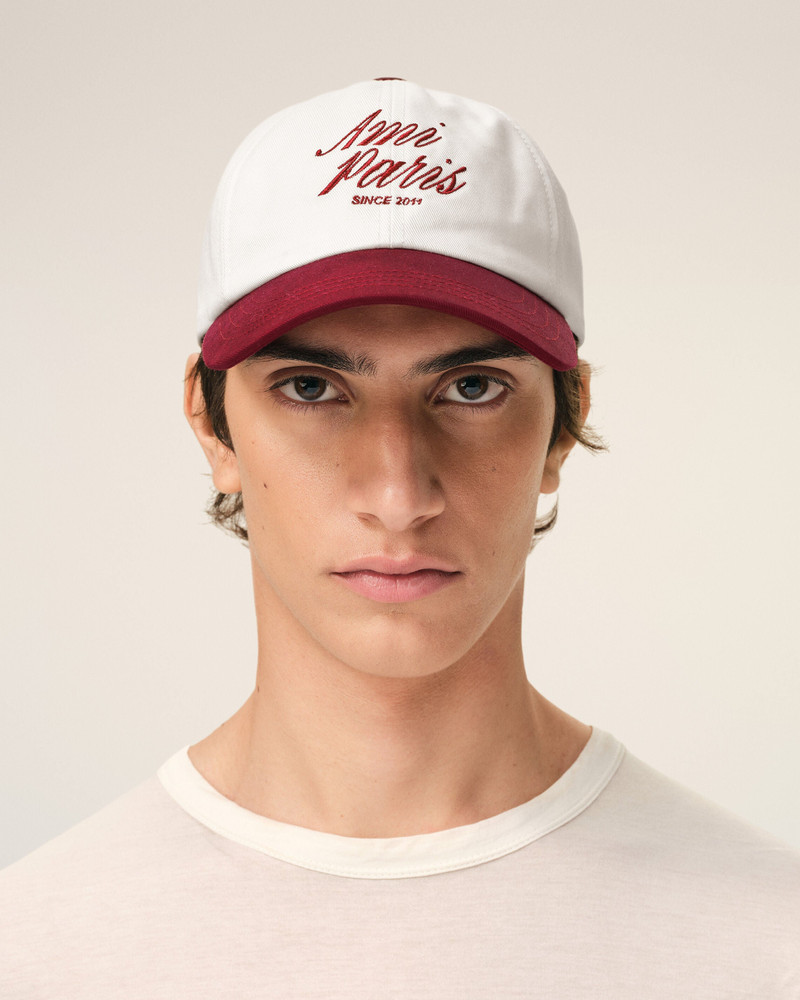 AMI Paris RED AND WHITE BICOLOR COTTON AMI PARIS CAP outlook