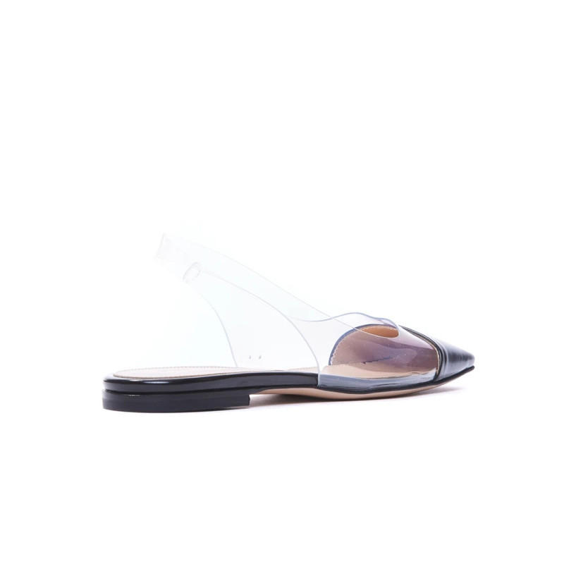 Gianvito Rossi PLEXI FLAT SLINGBACK BALLERINAS outlook