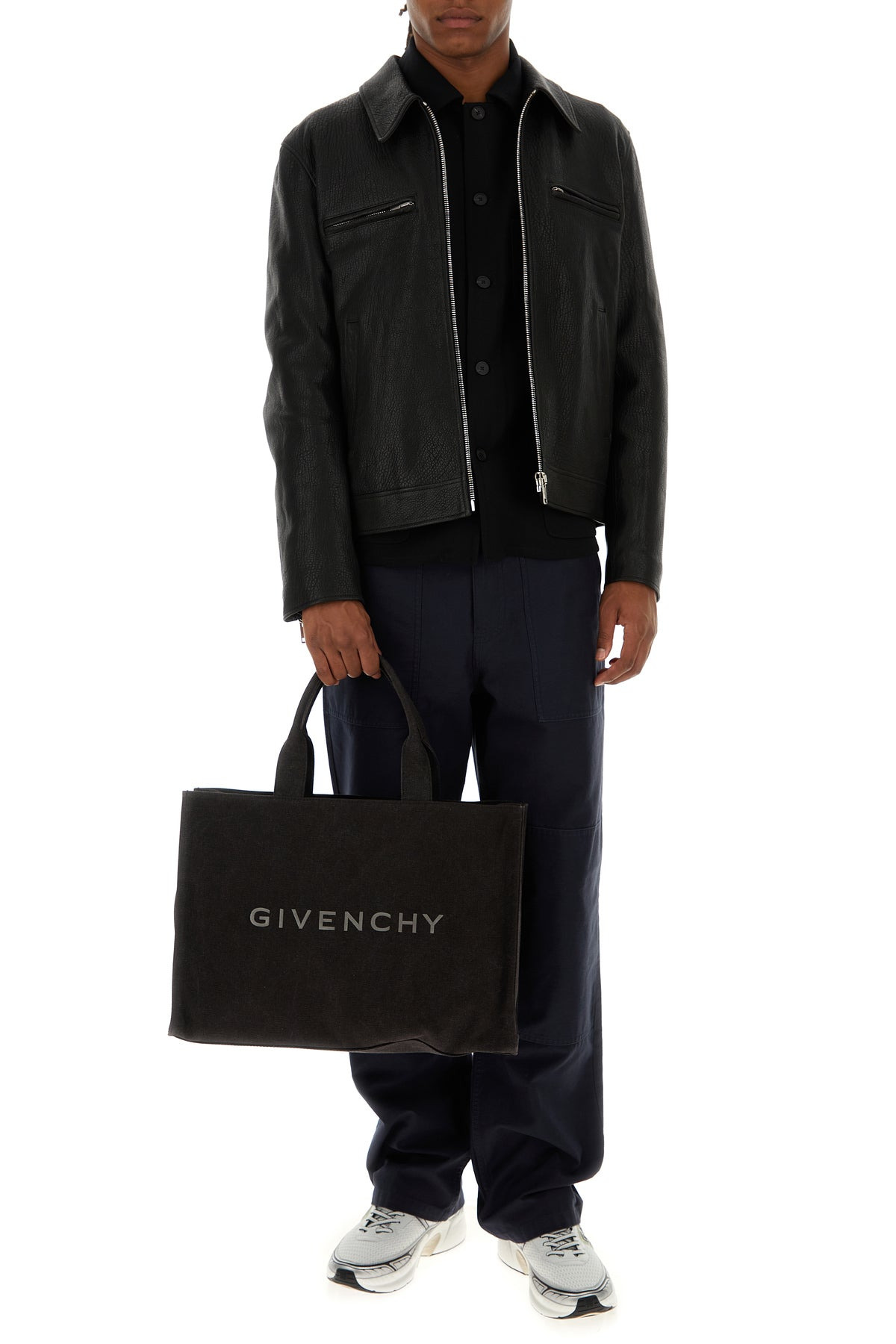 Black wool blend shirt - 6
