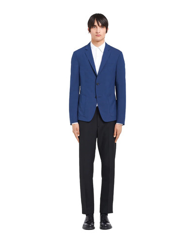 Prada Technical poplin single-breasted jacket outlook