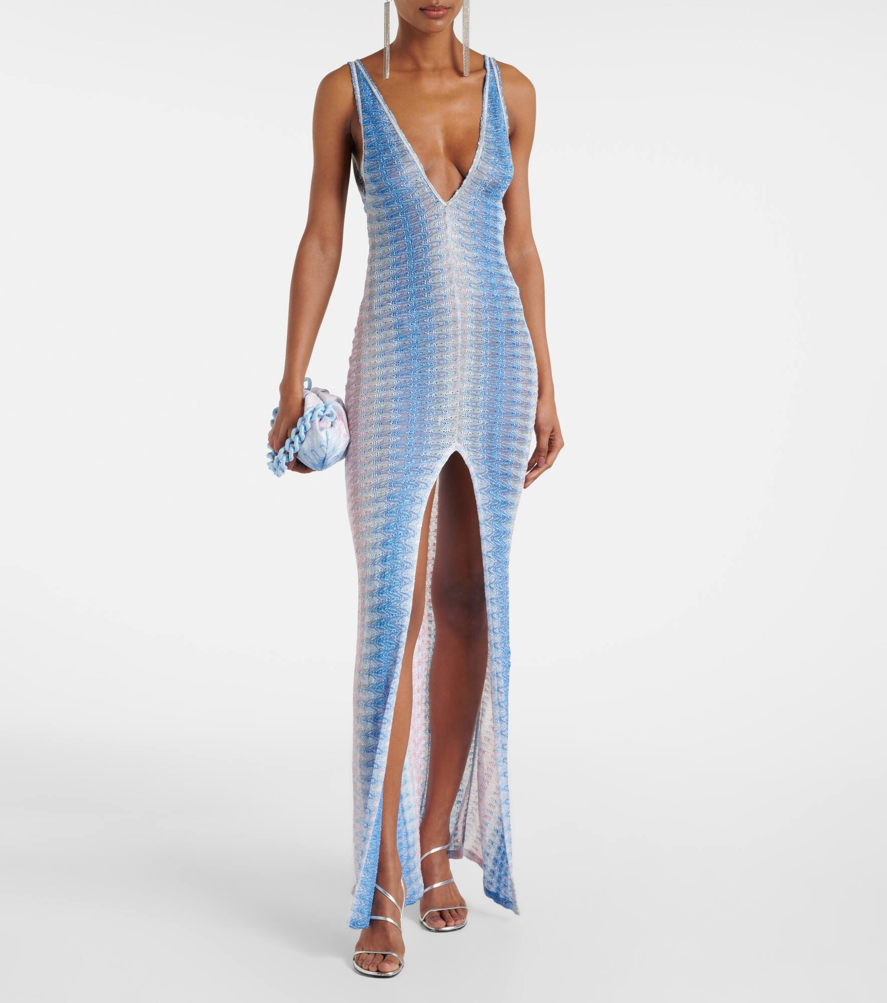 Zigzag ombré lamé maxi dress - 2