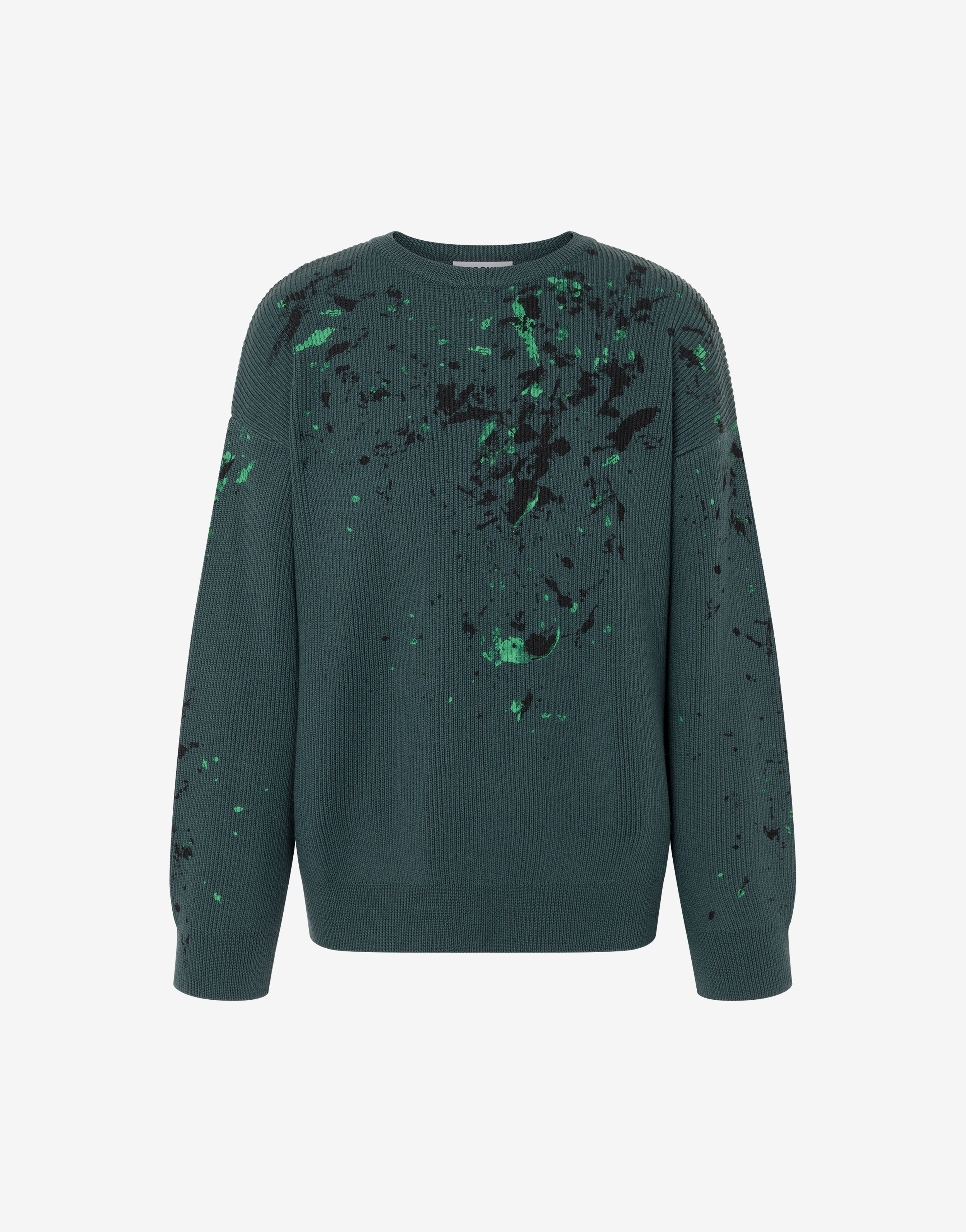 PAINTED EFFECT WOOL JUMPER - 1